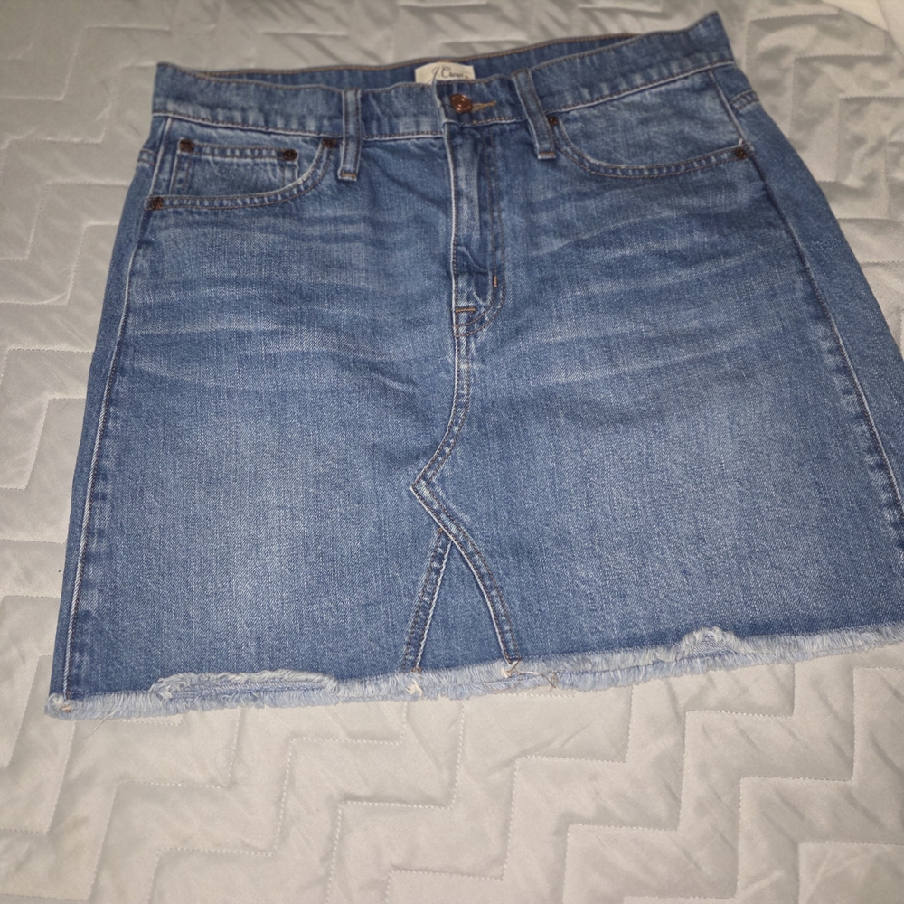 J. Crew Denim Mini Skirt in Medium-wash Blue sz 29 (sz 8)